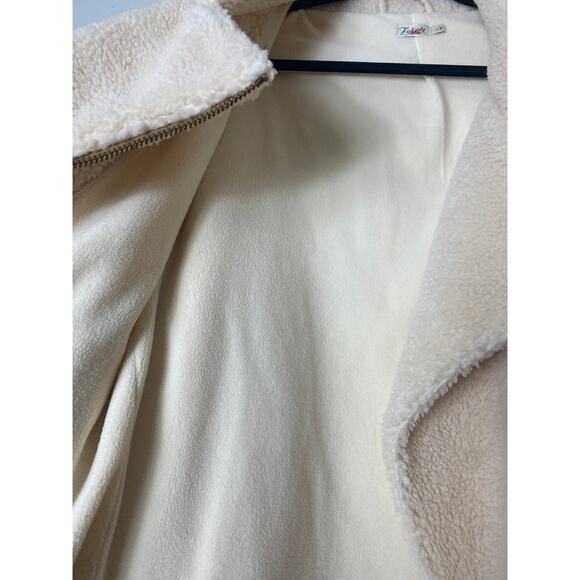 FAHERTY COAT LONG SPRING WINTER FAUX FUR SUEDE TEDDY SHERPA SHEARLING LONGLINE - Picture 10 of 12